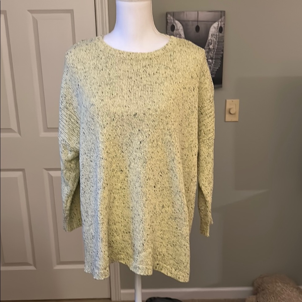 J. Jill Women's Sweater - Light Green Crew Neck